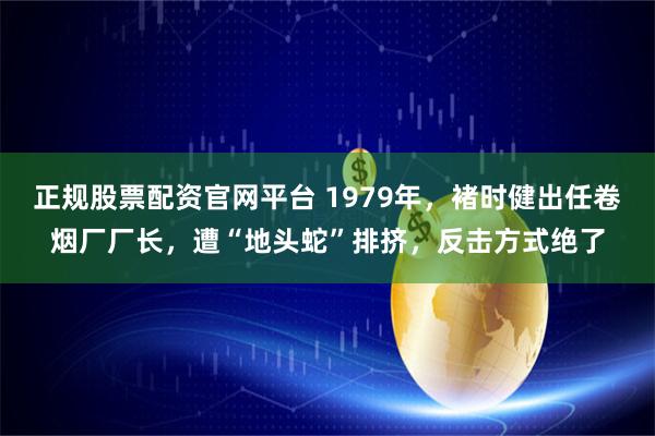 正规股票配资官网平台 1979年，褚时健出任卷烟厂厂长，遭“地头蛇”排挤，反击方式绝了